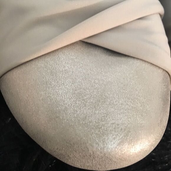 Bare traps hidden wedge, foam soles metallic flats - Picture 5 of 12